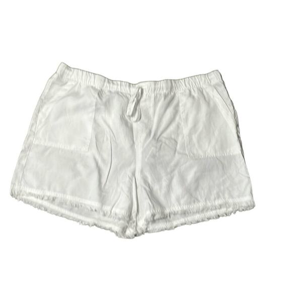 For the Republic White Drawstring Shorts With Frayed Bottom Size XL - Picture 1 of 8